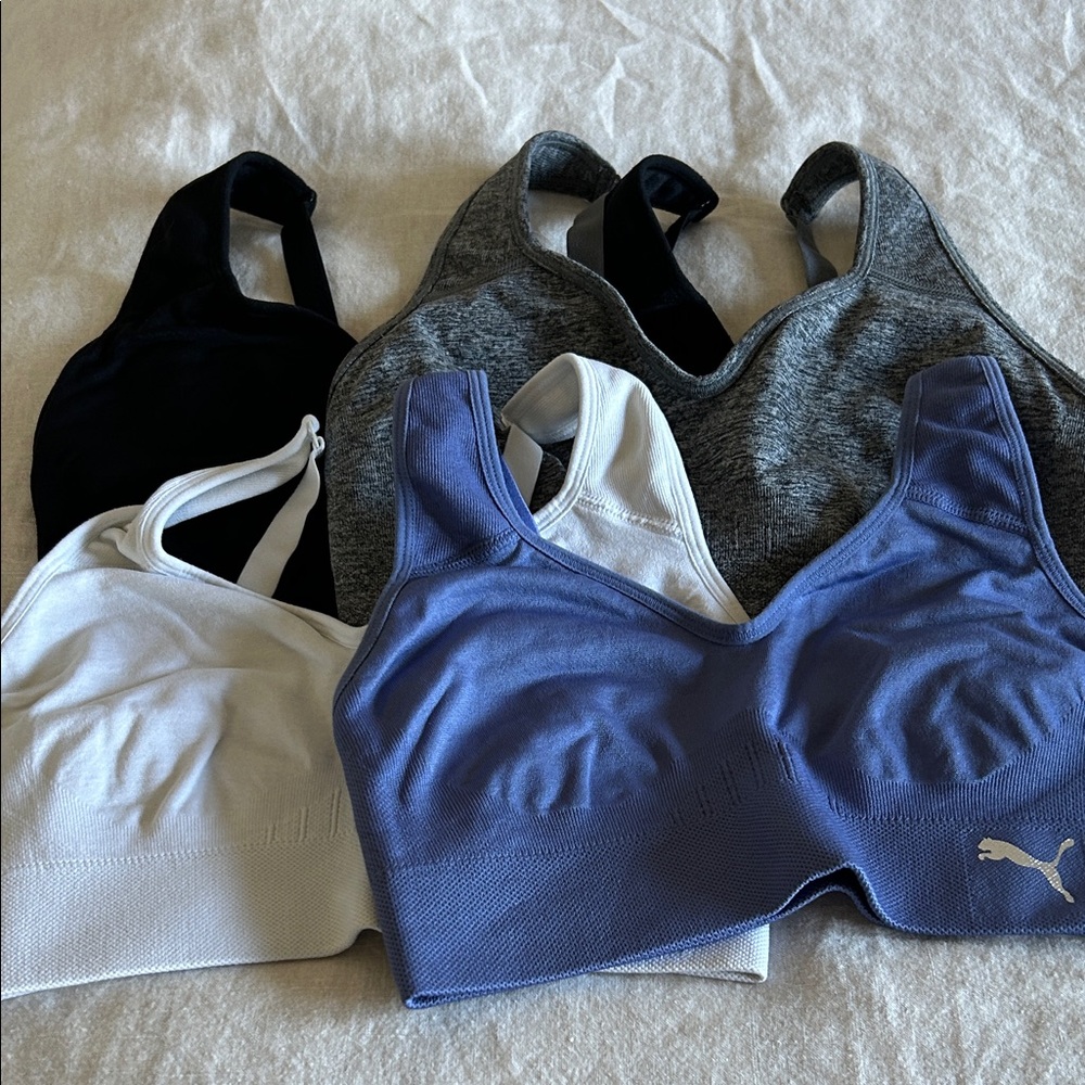 Puma Women's Sports Bra Collection - Black, Gray, White, Blue